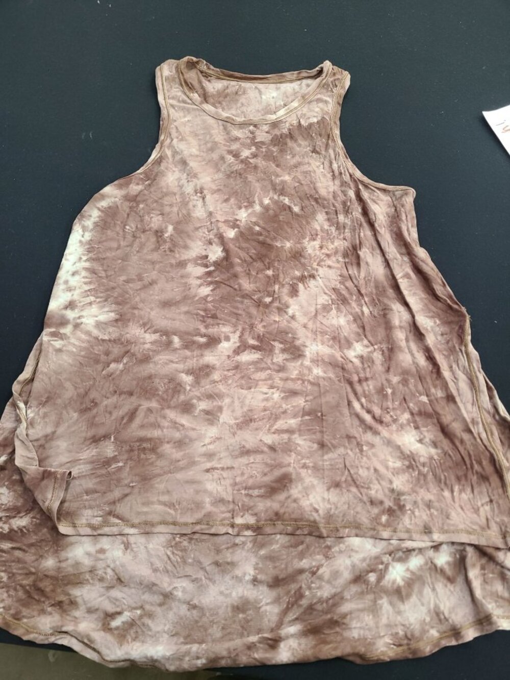 Lululemon Tie-Dye Sleeveless Tank Top Brown Relaxed Fit Womens Size S